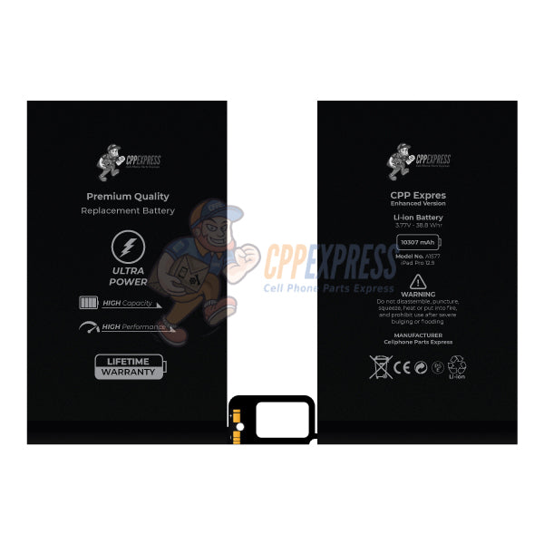 Premium Quality High Capacity Internal Battery Replacement - Compatible With iPad Model Pro 12.9 (CPPE PRO)