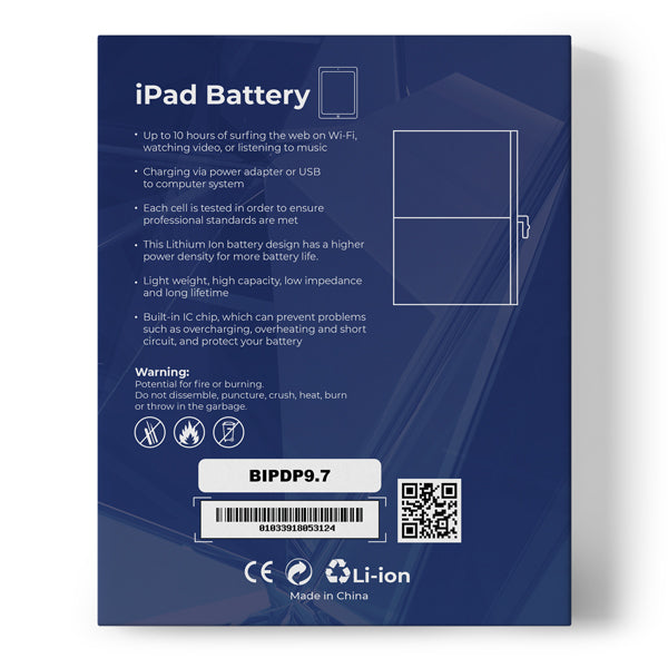 Premium Quality High Capacity Internal Battery Replacement - Compatible With iPad Model Pro 9.7 (CPPE PRO)