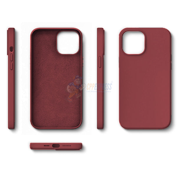 iPhone 12 Pro Max 6.7" Slim Soft Silicone Protective ShockProof Case Cover - Burgundy