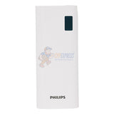 Philips 10,000 mAh Portable Power Bank 5V 2.1A Charger DLP100016WH - White