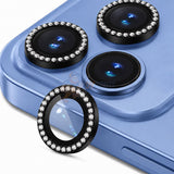 Phone 18 Pro / 18 Pro Max Diamond Tempered Glass Back Camera Lens Protector - Black