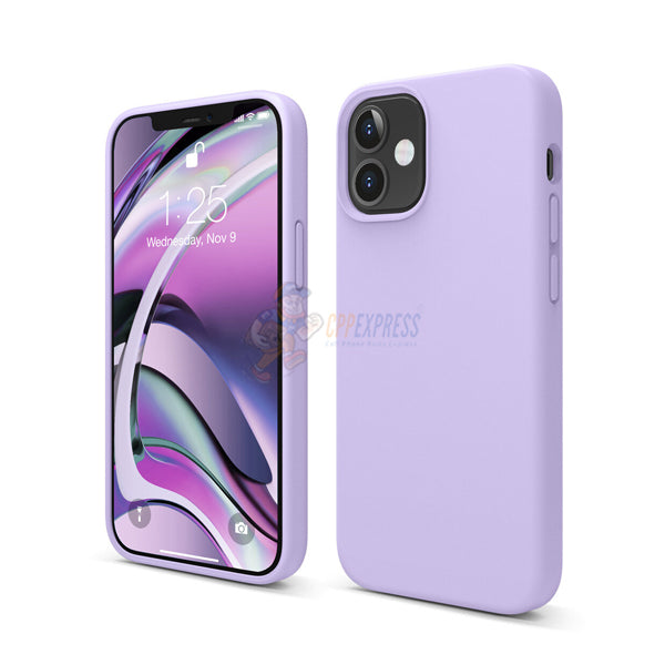 iPhone 12 Mini 5.4" Slim Soft Silicone Protective ShockProof Case Cover - Lavender