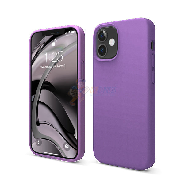 iPhone 12 Mini 5.4" Slim Soft Silicone Protective ShockProof Case Cover - Purple