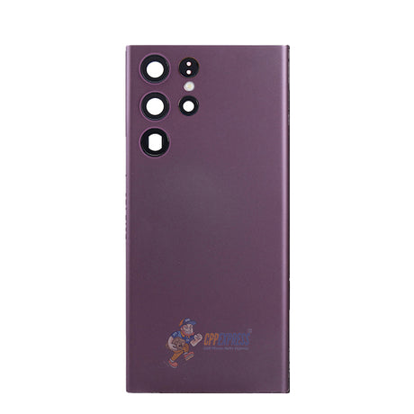 Samsung Galaxy S23 Ultra Battery Back Door Glass Perfect Fit Premium Back Cover with Camera Lens Installed Purple