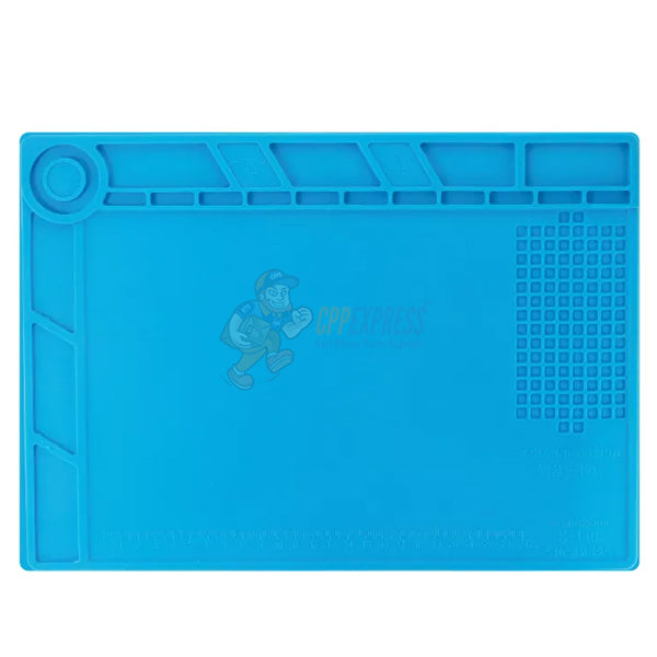 S140 Magnetic Insulation Silicone Soldering Repair Mat Heat Resistant for iPhone Android - Blue