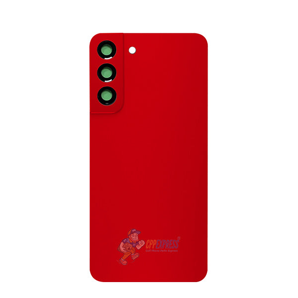 Samsung Galaxy S22 Plus Battery Back Door Glass Perfect Fit Premium Back Cover with Camera Lens Installed Red