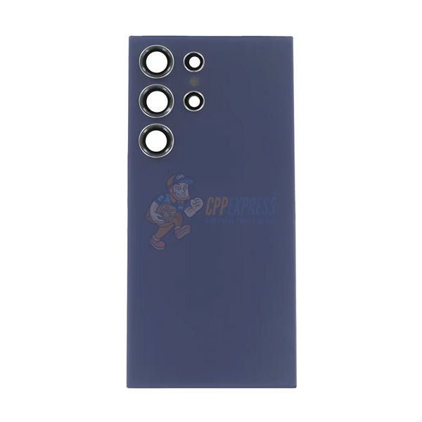 Samsung Galaxy S24 Ultra Battery Back Door Glass Perfect Fit Premium Back Cover with Camera Lens Installed – Purple
