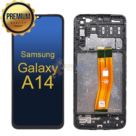 Samsung Galaxy A14 4G LCD Touch Screen Digitizer Assembly With Frame - Black