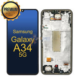 Samsung Galaxy A34 5G LCD Touch Screen Digitizer Assembly With Frame - Black