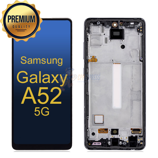 Samsung Galaxy A52 5G LCD Touch Screen Digitizer with Frame - Black