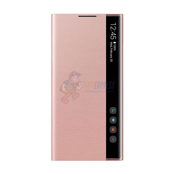 Samsung Galaxy Note 10 Standing Case Cover with Clear View Rose Gold