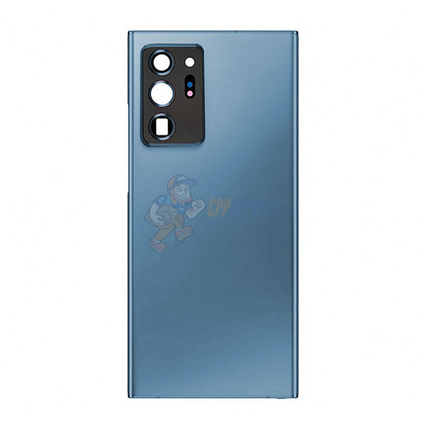 Samsung Galaxy Note 20 Ultra Battery Back Glass Door Cover Housing with Camera Lens Installed Blue