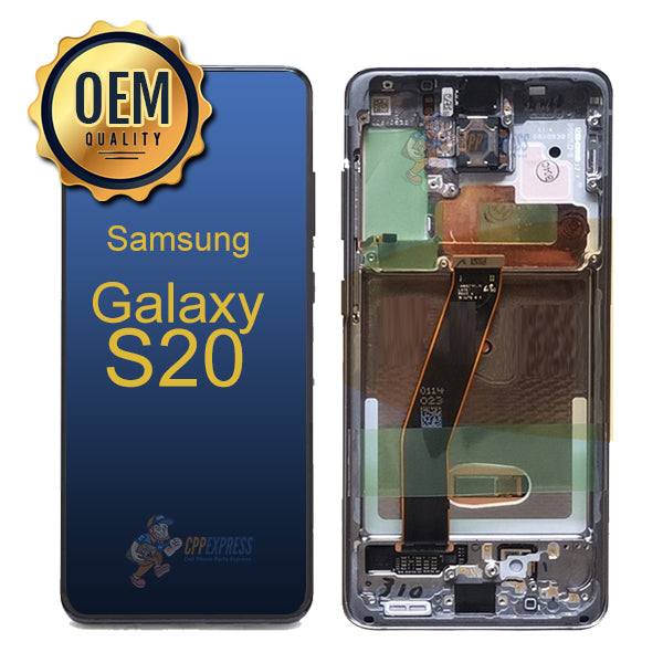 Samsung Galaxy S20 - LCD Touch Screen Digitizer Assembly with Frame Replacement - Black