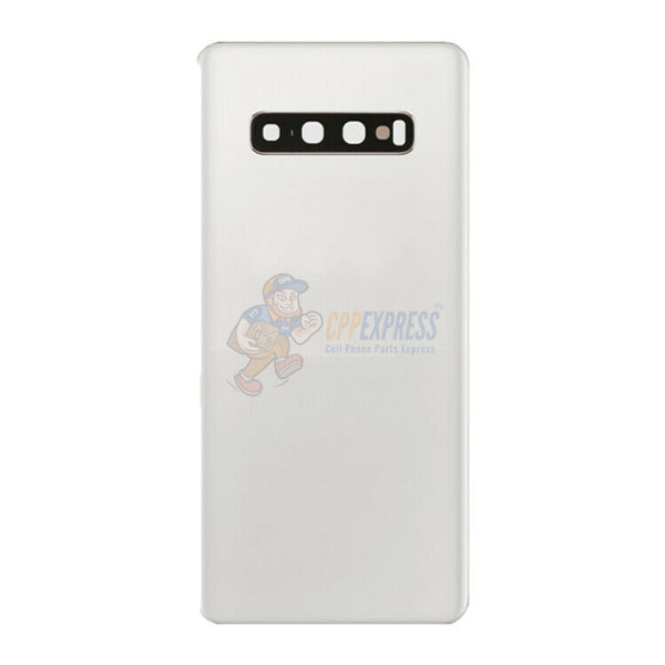 Samsung Galaxy S10 Plus Battery Back Door Glass Perfect Fit Premium Back Cover - Ceramic White