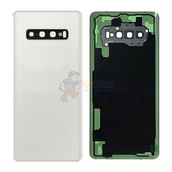 Samsung Galaxy S10 Plus Battery Back Door Glass Perfect Fit Premium Back Cover - Ceramic White