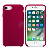 iPhone 7 iPhone 8 Slim Soft Silicone Protective ShockProof Case Cover Fluorescent Rose Red