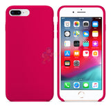 iPhone 7 Plus iPhone 8 Plus Slim Soft Silicone Protective ShockProof Case Cover Fluorescent Rose Red