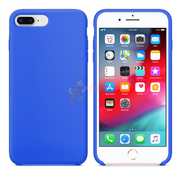 iPhone 7 Plus iPhone 8 Plus Slim Soft Silicone Protective ShockProof Case Cover Royal Blue