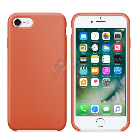 iPhone 7 iPhone 8 Slim Soft Silicone Protective ShockProof Case Cover Papaya