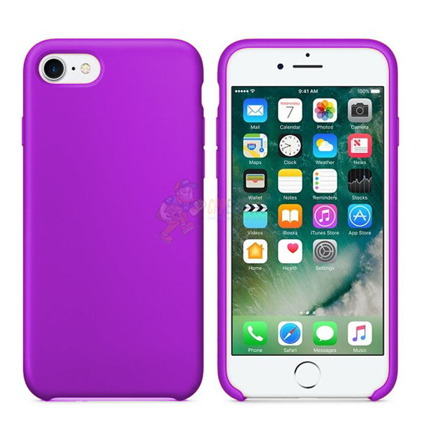 iPhone 7 iPhone 8 Slim Soft Silicone Protective ShockProof Case Cover Purple