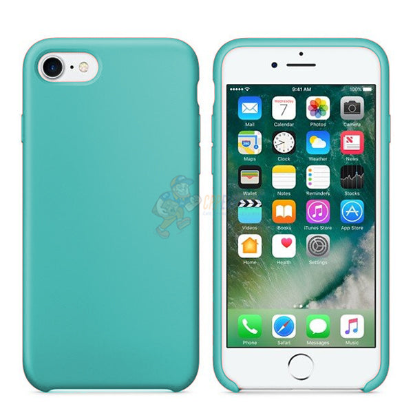 iPhone 7 iPhone 8 Slim Soft Silicone Protective ShockProof Case Cover Sea Green