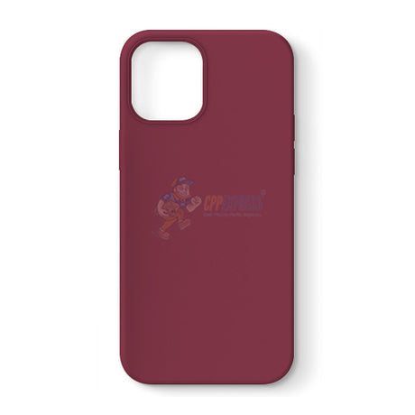 iPhone 12 6.1" Slim Soft Silicone Protective ShockProof Case Cover Burgundy