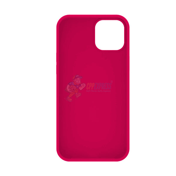 iPhone 13 Slim Soft Silicone Protective ShockProof Case Cover Fluorescent Rose Red