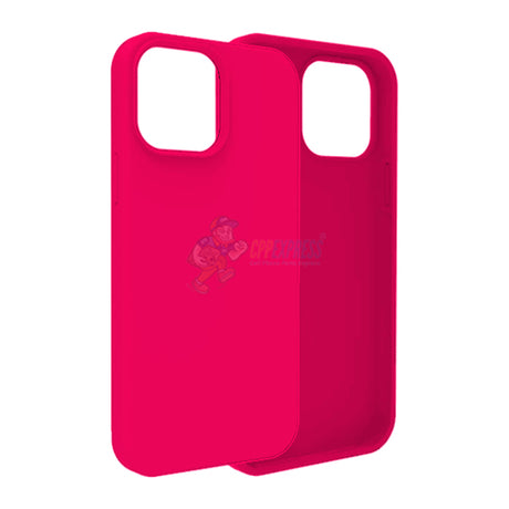 iPhone 13 Pro Max Slim Soft Silicone ShockProof Protective Case Cover Fluorescent Rose Red