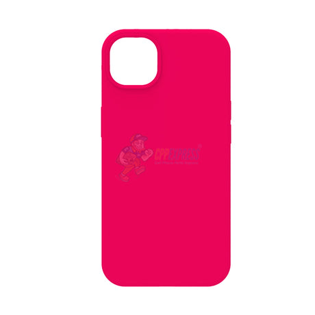 iPhone 14 Plus Slim Soft Silicone Protective ShockProof Case Cover Fluorescent Rose Red