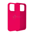 iPhone 14 Pro Slim Soft Silicone Protective ShockProof Case Cover Florescent Rose Red