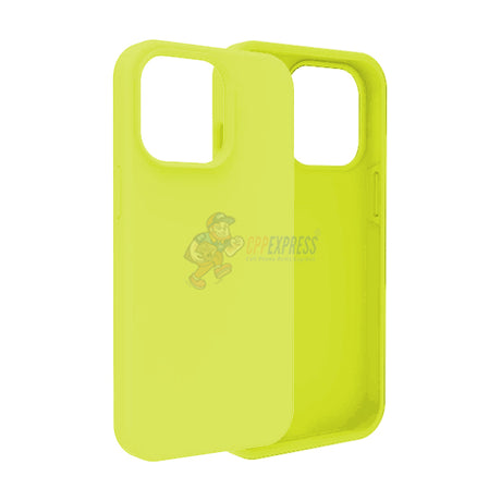 iPhone 14 Pro Slim Soft Silicone Protective ShockProof Case Cover Fluorescent Yellow