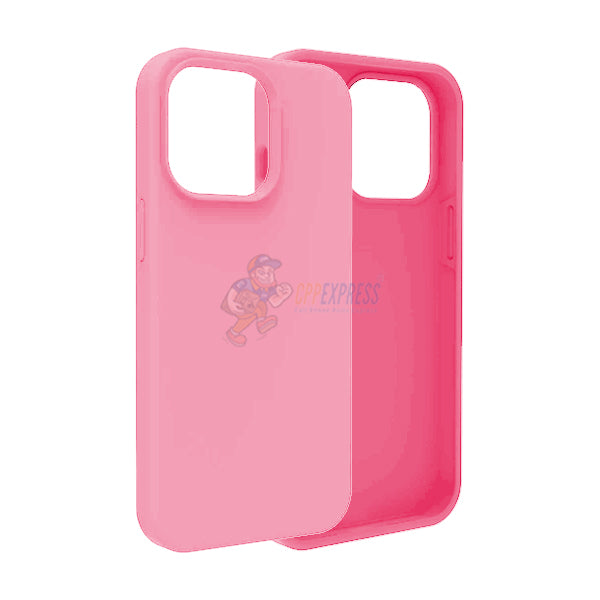 iPhone 14 Pro Slim Soft Silicone Protective ShockProof Case Cover Pink