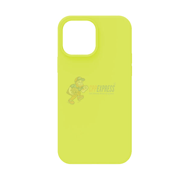 iPhone 14 Pro Max Slim Soft Silicone Protective ShockProof Case Cover Fluorescent yellow