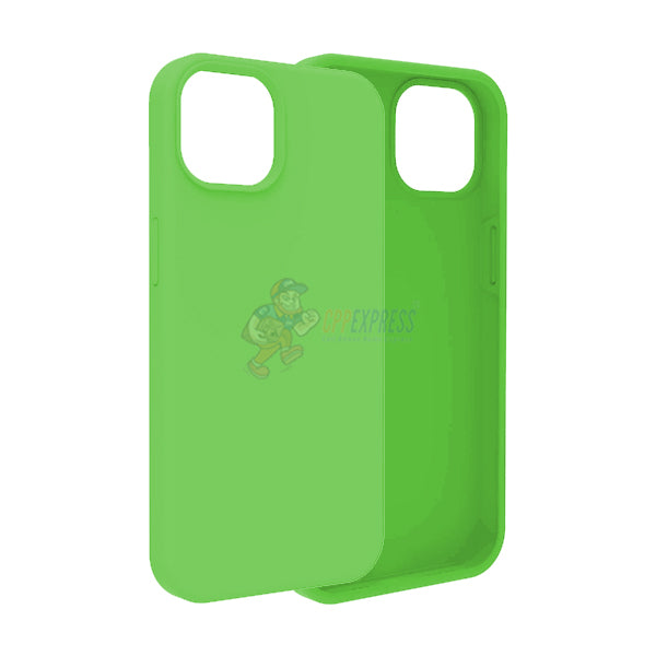 iPhone 15 Plus Slim Soft Silicone Protective ShockProof Case Cover Fluorescent Green