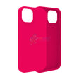 iPhone 15 Plus Slim Soft Silicone Protective ShockProof Case Cover Fluorescent Rose Red