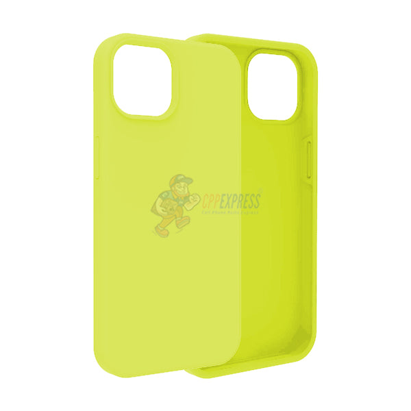 iPhone 15 Plus Slim Soft Silicone Protective ShockProof Case Cover Fluorescent Yellow