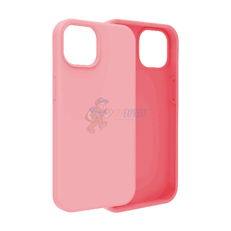 iPhone 15 Plus Slim Soft Silicone Protective ShockProof Case Cover Light Pink