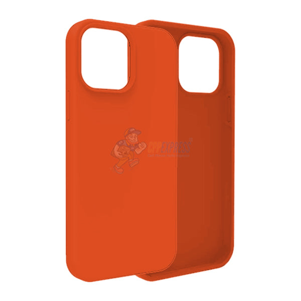 iPhone 15 Pro Max Slim Soft Silicone Protective ShockProof Case Cover Orange