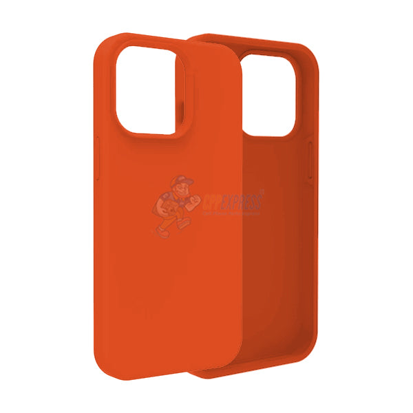 iPhone 15 Pro Slim Soft Silicone Protective ShockProof Case Cover Orange