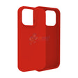 iPhone 15 Pro Slim Soft Silicone Protective ShockProof Case Cover Red