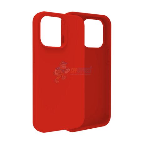 iPhone 15 Pro Slim Soft Silicone Protective ShockProof Case Cover Red