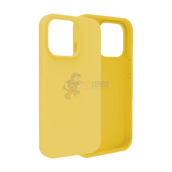 iPhone 15 Pro Slim Soft Silicone Protective ShockProof Case Cover Yellow