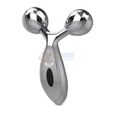 SLF 3D Beauty Face Facial Care Massage Roller Silver