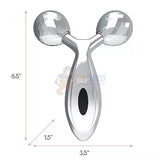 SLF 3D Beauty Face Facial Care Massage Roller Silver