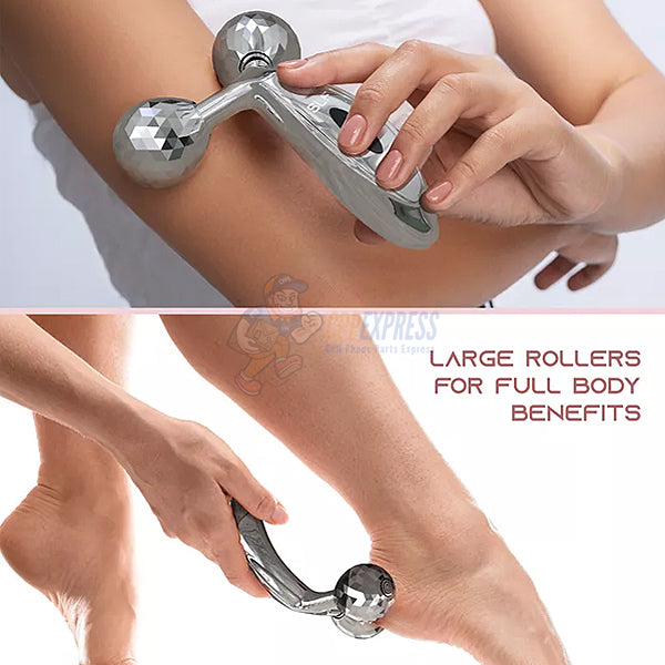 SLF 3D Beauty Face Facial Care Massage Roller Silver