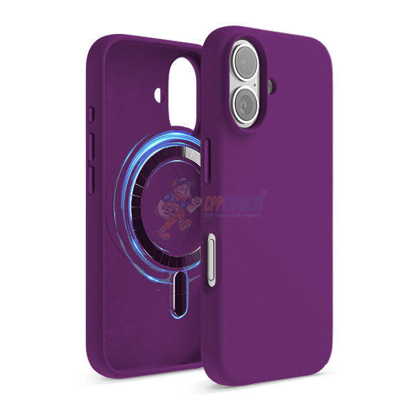 iPhone 16 MagSafe Magnetic Silicone Case - Dark Purple