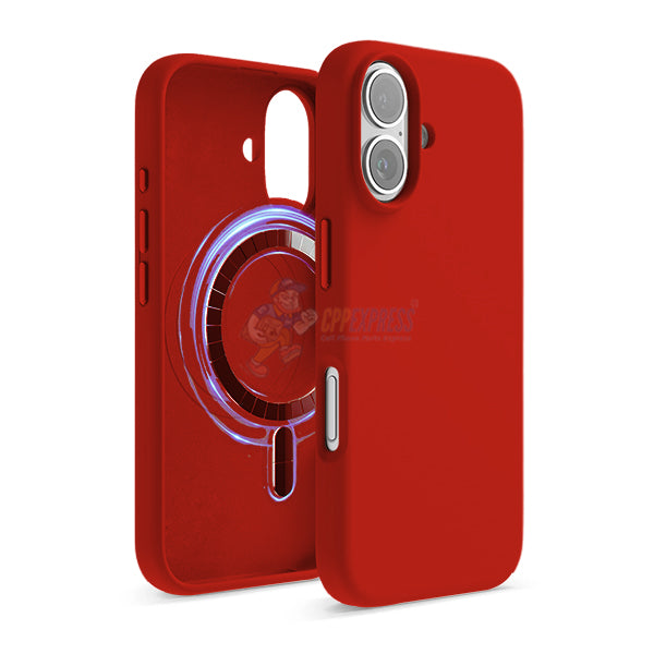 iPhone 16 MagSafe Magnetic Silicone Case - Red