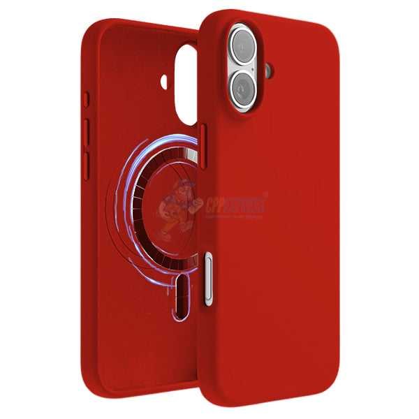 iPhone 16 Plus MagSafe Magnetic Silicone Case - Red