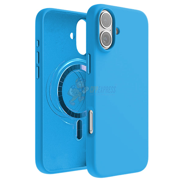 iPhone 16 Plus MagSafe Magnetic Silicone Case - Sky Blue