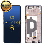 LG Stylo 6 LCD Touch Screen Digitizer Assembly with Frame Black